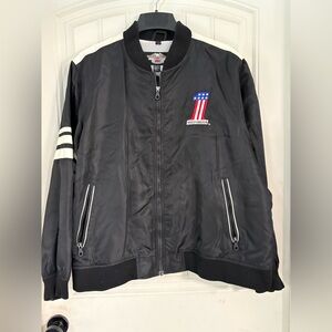 Harley-Davidson Black and White Bomber Racing Evil Knievel Jacket 3W